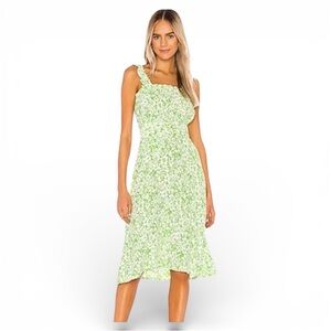 Faithfull The Brand | Mae Midi Sun Dress Green Floral Size XS